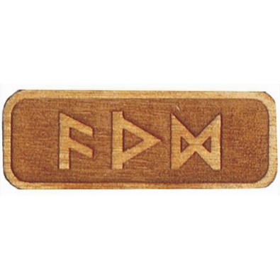 Amulet POMAGAJĄCY W NAUCE (drewniany skrypt runiczny)