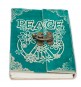 Skórzany Notatnik PEACE (z klamrą) - ŚREDNI (13x18cm)