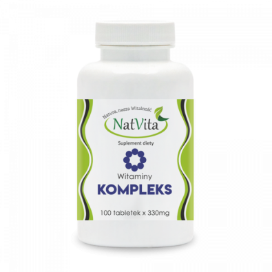 KOMPLEKS WITAMIN, 330 mg (100 tabl., VEGAN) - Biodostępna Multiwitamina