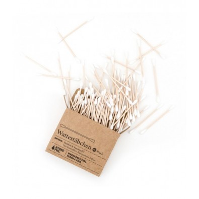 BIODEGRADOWALNE Patyczki Higieniczne do uszu (bambus i organiczna bawełna) - 100 szt